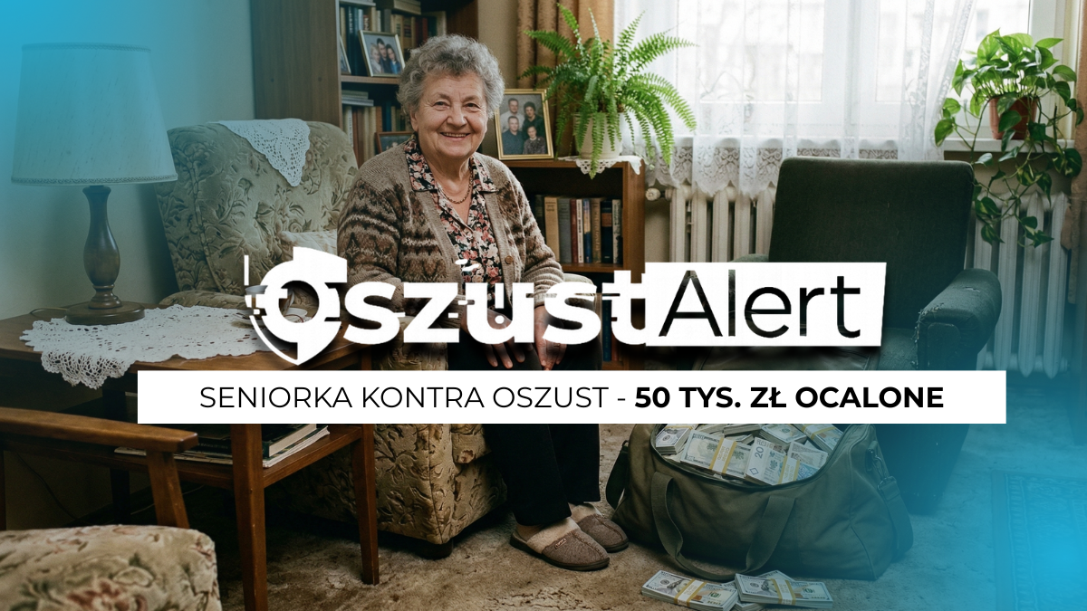Seniorka kontra oszust: 50 tys. zł ocalone w ostatniej chwili