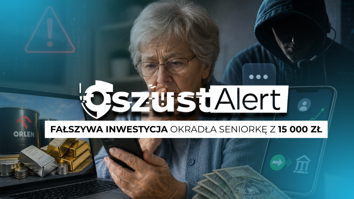 Fałszywa inwestycja okradła seniorkę z 15 000 zł